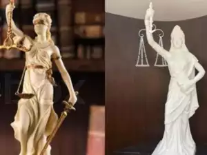 SUPREME COURT UNVEILS THE STATUE OF GODDESS OF JUSTICE   A NEW LOOK